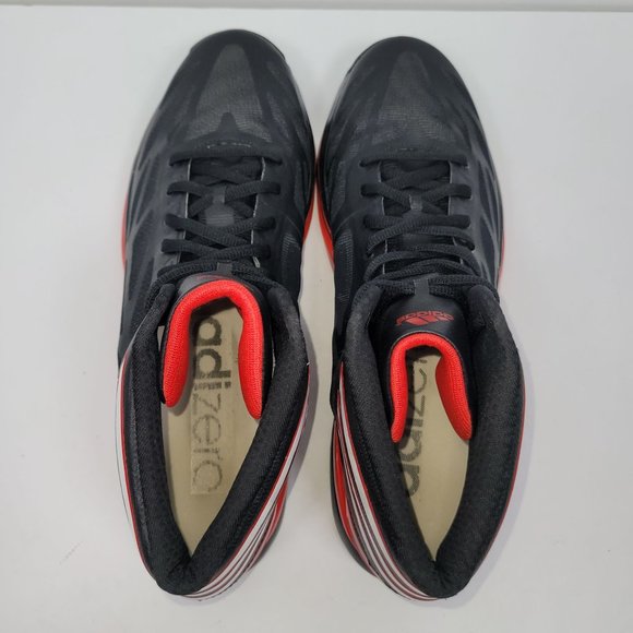 Adidas AdiZero 2012 Men's Black Red Basketball Athletic Shoes G59431 US Size 15 - Picture 5 of 8